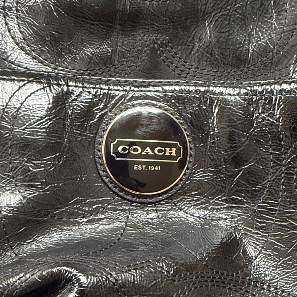 Coach Black Diaper Bag